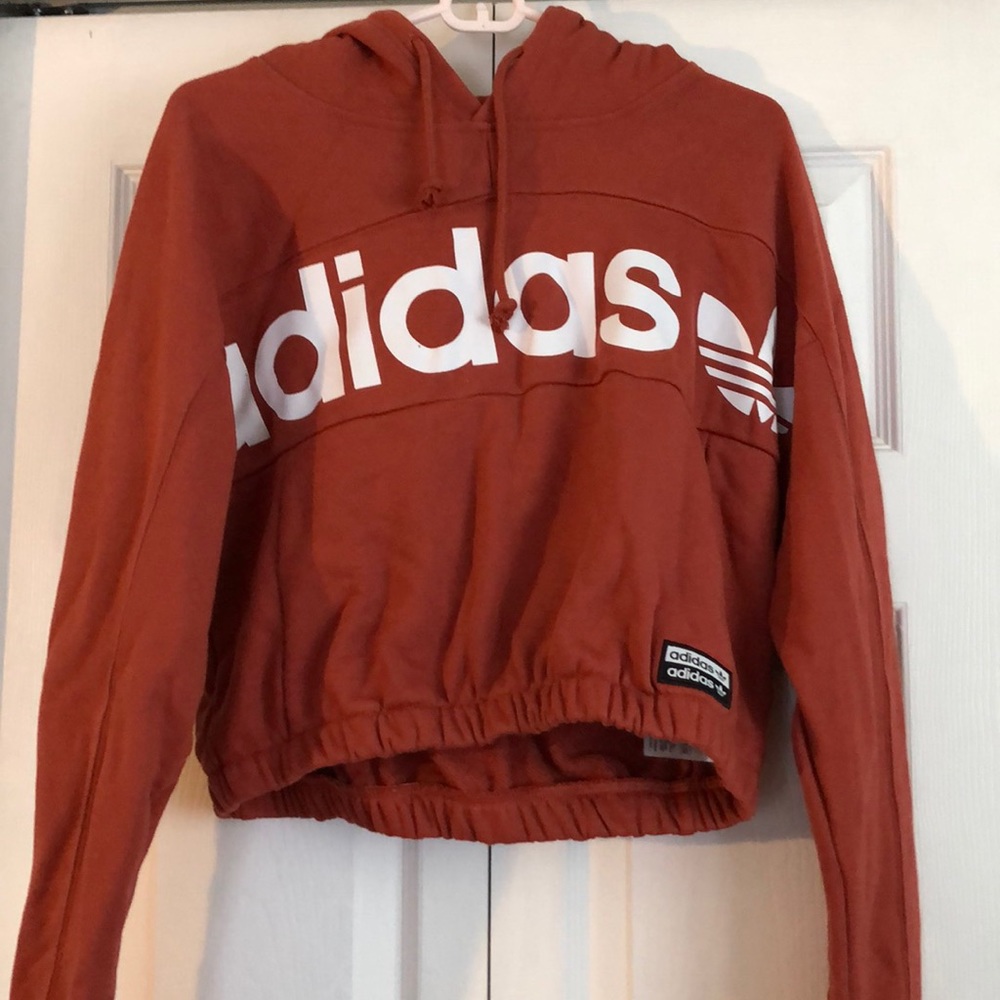 Never worn ADIDAS crop hoodie
